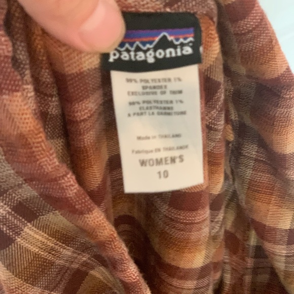 Patagonia brown plaid fortuity tunic/dress pockets - Picture 6 of 6